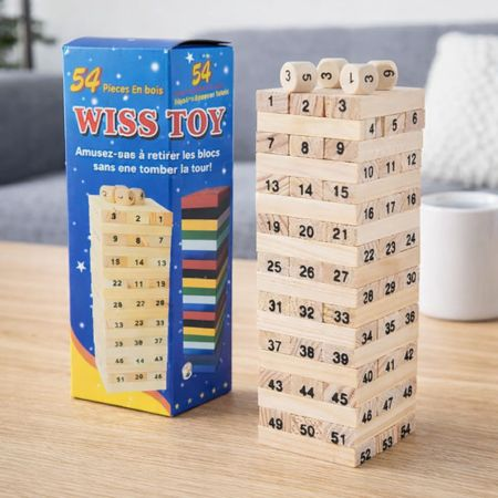 Jeu Jenga Numérique en Bois - لعبة جينغا الخشبية الرقمية