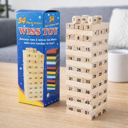 Jeu Jenga Numérique en Bois - لعبة جينغا الخشبية الرقمية