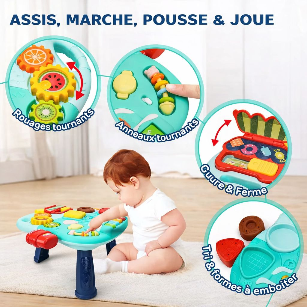 Trotteur & Table d’Activités Musicales - مشاية وكرسي الأنشطة الموسيقية