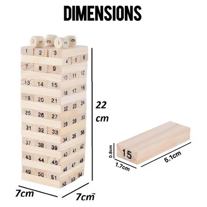 Jeu Jenga Numérique en Bois - لعبة جينغا الخشبية الرقمية