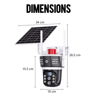 Caméra Solaire 4K Sans Fil pour Extérieur 4G/WIFI