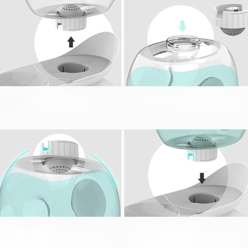 Fontaine à eau intelligente pour chat - نافورة ماء ذكية للقطط بشكل كرة شفافة
