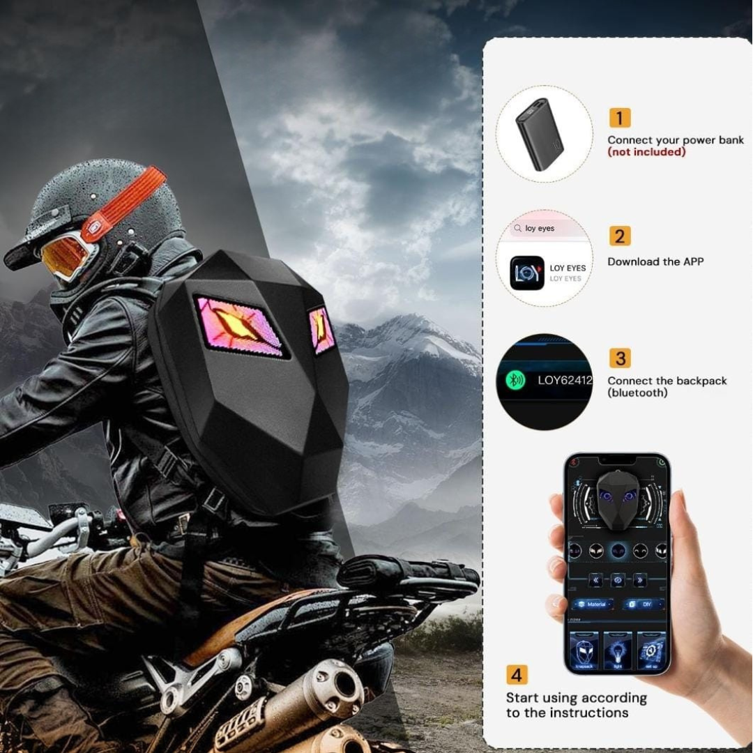 Sac à dos LED intelligent -حقيبة LED الذكية
