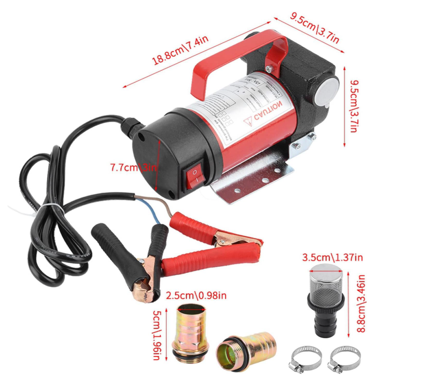 Pompe Électrique 12V pour Transfert de Carburant مضخة كهربائية