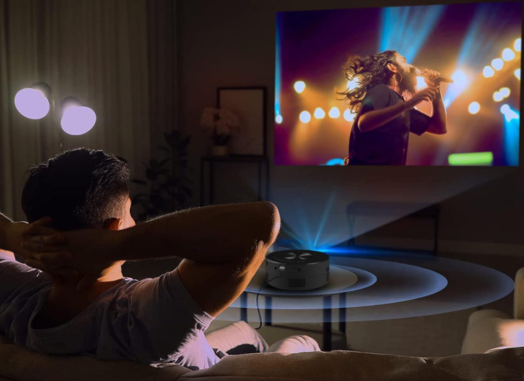 Mini vidéoprojecteur portable  البروجكتور المحمول الذكي