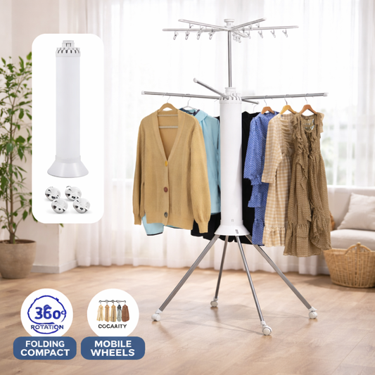 Étendoir à linge vertical rotatif à bras multiples - منشر ملابس عمودي دوّار متعدد الأذرع