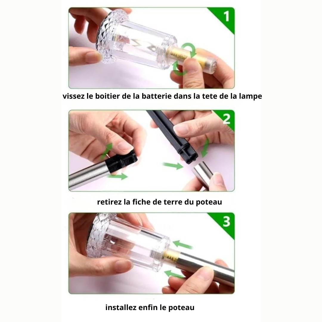 Lampes solaires pour jardins - مصابيح شمسية لإضاءة الحدائق