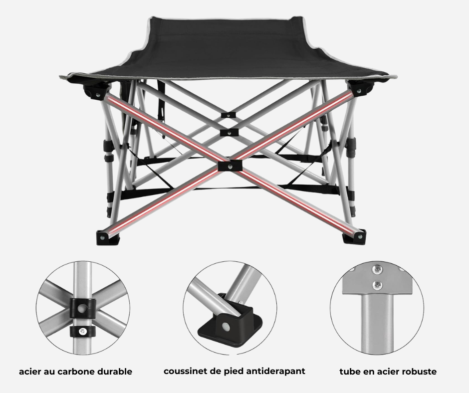 Lit pliable avec matelas confortable - سرير قابل للطي