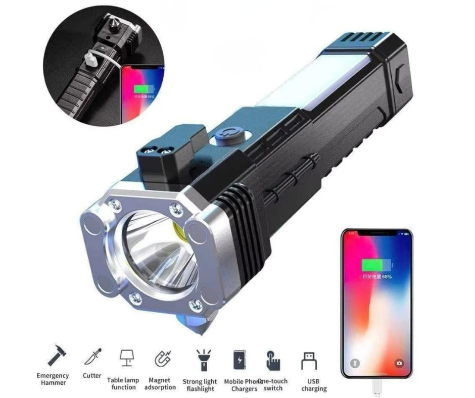 Lampe LED rechargeable puissante - مصباح قابل للشحن متعدد الاستخدام