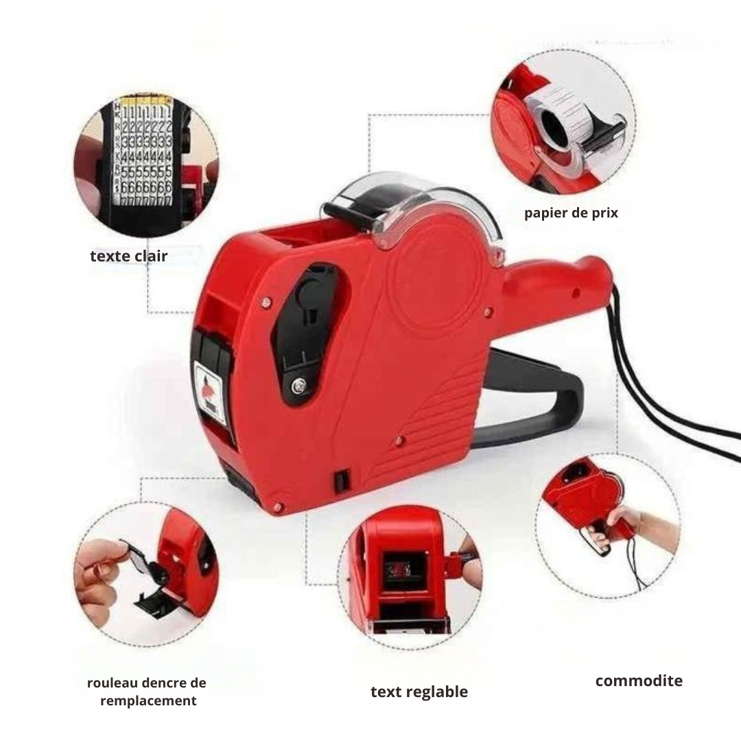 Pistolet Étiqueteur MX-5500 Professionnel pour Marquage Rapide et Précis des Prix -آلة تسعير احترافية MX-5500 لطباعة الأسعار بسرعة ودقة عالية