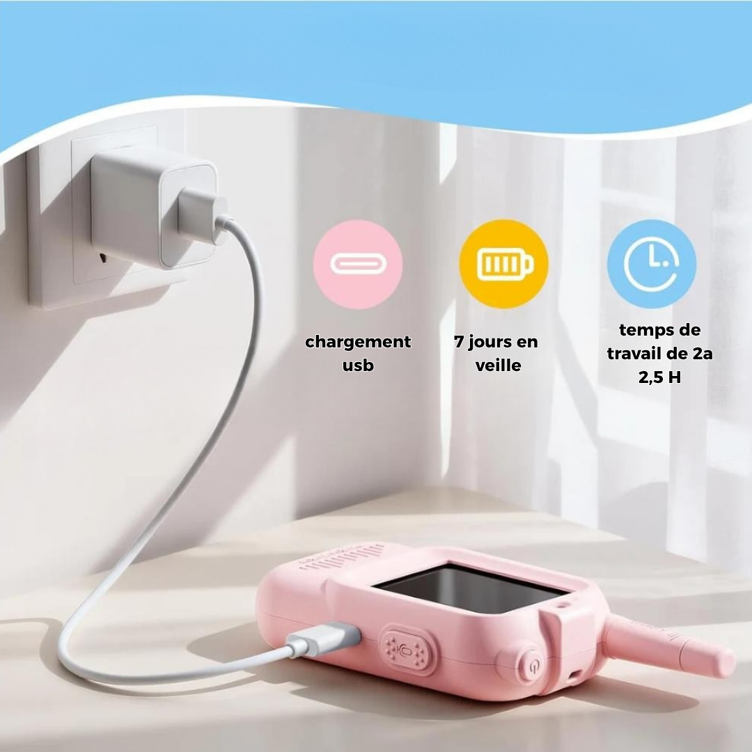 Talkie-walkie jeux pour enfants - جهاز تواصل ذكي للأطفال بالصوت والصورة