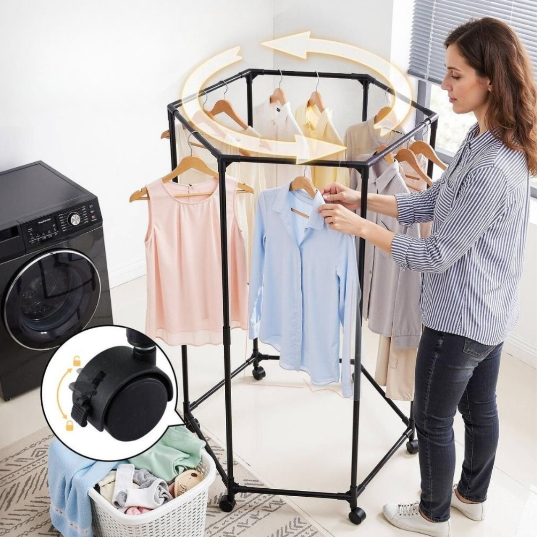 Portant à vêtements mobile avec roulettes - علاقة ملابس متنقلة بعجلات
