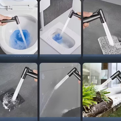 Kit de douchette WC multifonction à fort débit d’eau - طقم رشاش مرحاض متعدد الاستعمالات بتدفق ماء قوي