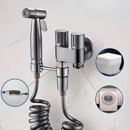 Kit de douchette WC multifonction à fort débit d’eau - طقم رشاش مرحاض متعدد الاستعمالات بتدفق ماء قوي