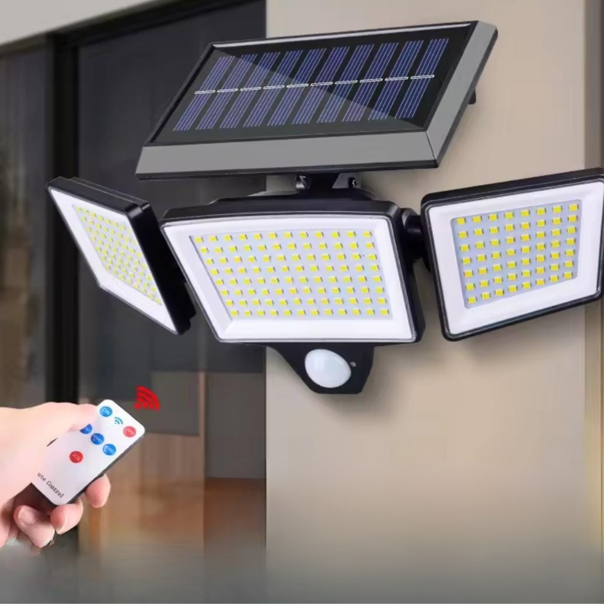 Éclairage Extérieur Solaire à trois directions - مصباح طاقة شمسية بثلاثة اتجاهات