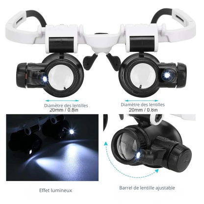 Loupes professionnelles avec lentilles LED- نظارات مكبّرة احترافية بعدسات LED