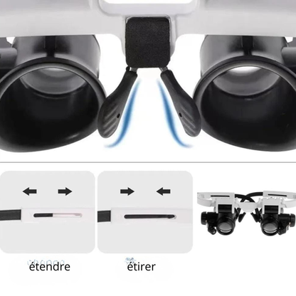 Loupes professionnelles avec lentilles LED- نظارات مكبّرة احترافية بعدسات LED