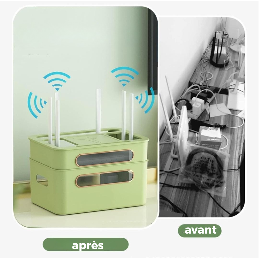 Boîte de rangement intelligente pour câbles et appareils électroniques - علبة تنظيم ذكية للأسلاك والأجهزة الإلكترونية