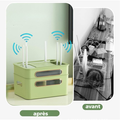 Boîte de rangement intelligente pour câbles et appareils électroniques - علبة تنظيم ذكية للأسلاك والأجهزة الإلكترونية