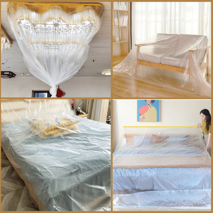 Film plastique de protection multifonction pour meubles et sols - غطاء بلاستيكي متعدد الاستخدامات لحماية الأثاث والأرضيات