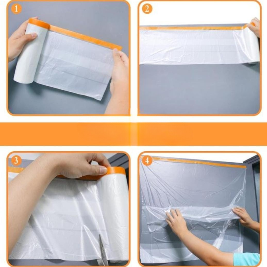 Film plastique de protection multifonction pour meubles et sols - غطاء بلاستيكي متعدد الاستخدامات لحماية الأثاث والأرضيات
