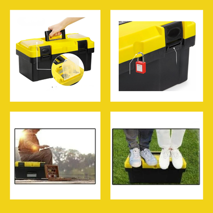 Boîte à outils professionnelle robuste pour organiser et transporter tout votre matériel - صندوق أدوات احترافي متين لتنظيم وحمل جميع مستلزماتك بسهولة