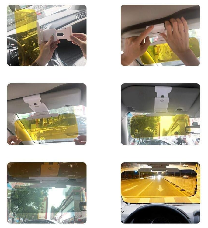 فلتر مضاد لوهج الضوء Pare-soleil de voiture double filtre