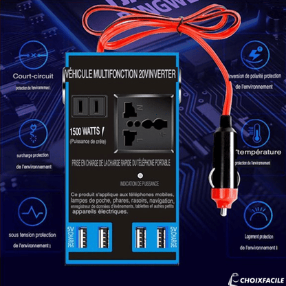 Convertisseur de Puissance de Voiture 220V محول كهرباء للسيارة