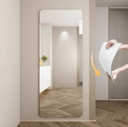 Miroir mural adhésif haute qualité 90×40 cm -مرآة حائط لاصقة عالية الجودة