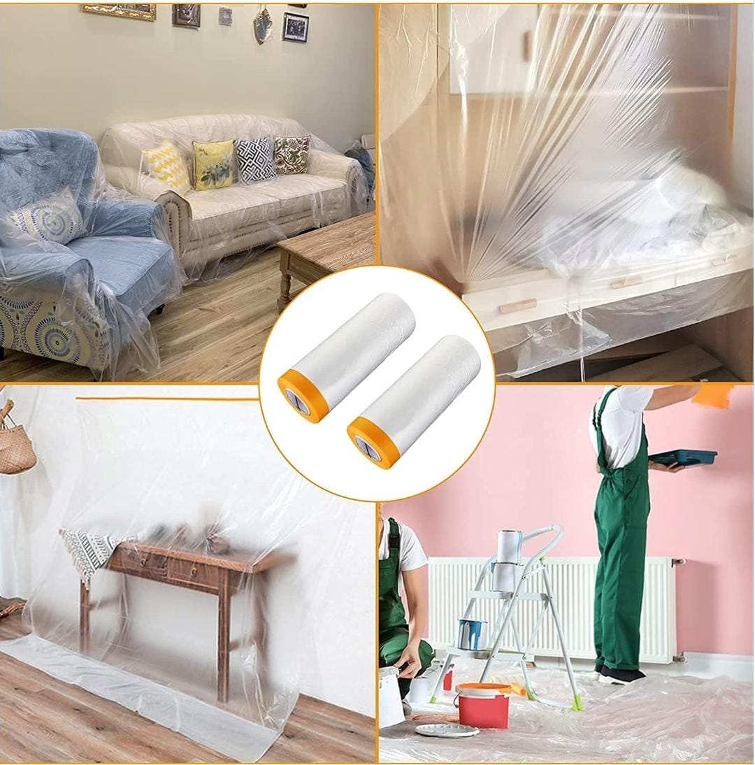 Film plastique de protection multifonction pour meubles et sols - غطاء بلاستيكي متعدد الاستخدامات لحماية الأثاث والأرضيات
