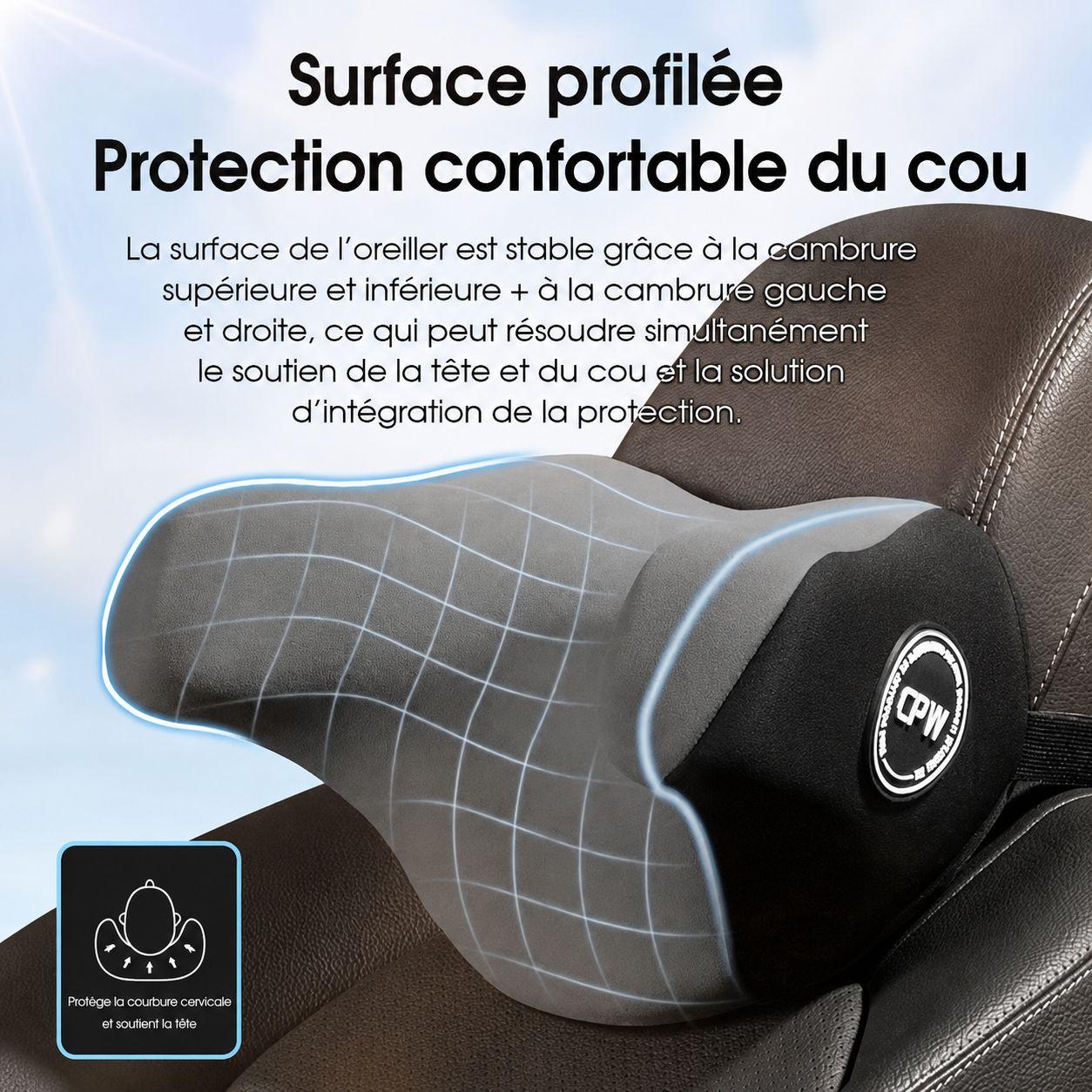Coussin de soutien cervical et épaules - وسادة دعم الرقبة والكتفين