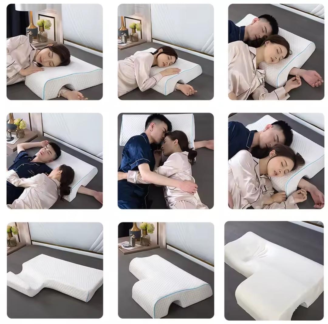 Oreiller ergonomique à mémoire de forme - وسادة النوم الذكية بتقويم العنق والذراع