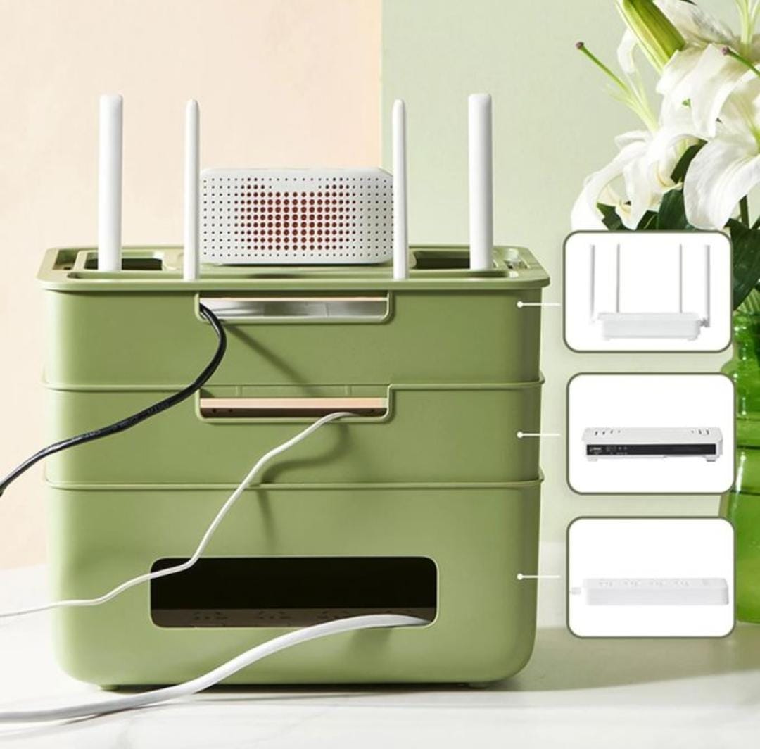 Boîte de rangement intelligente pour câbles et appareils électroniques - علبة تنظيم ذكية للأسلاك والأجهزة الإلكترونية