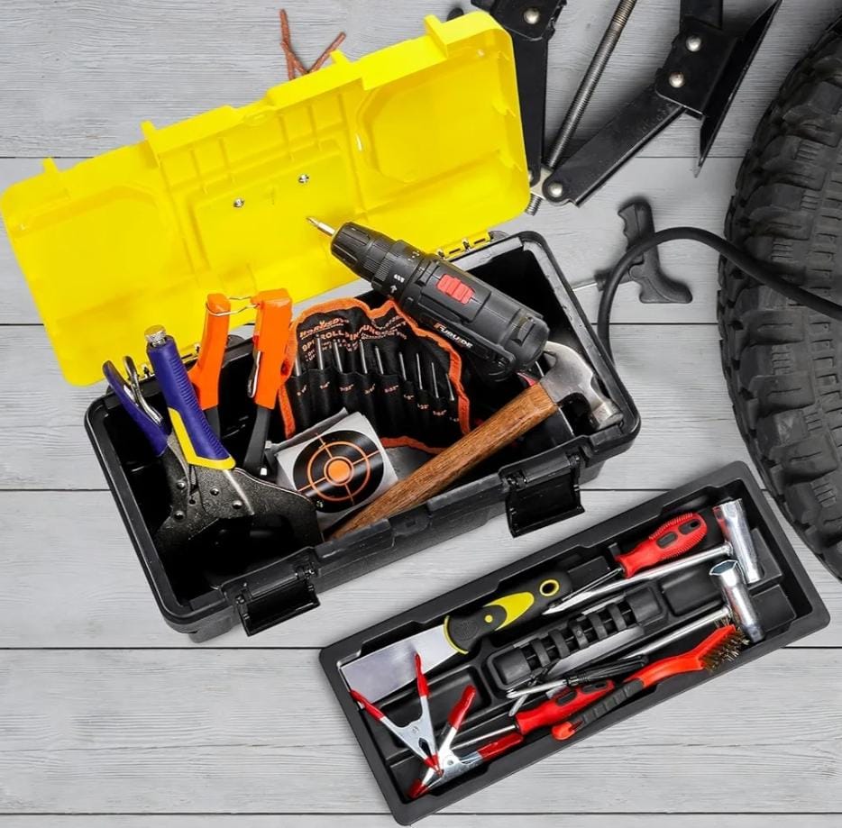 Boîte à outils professionnelle robuste pour organiser et transporter tout votre matériel - صندوق أدوات احترافي متين لتنظيم وحمل جميع مستلزماتك بسهولة