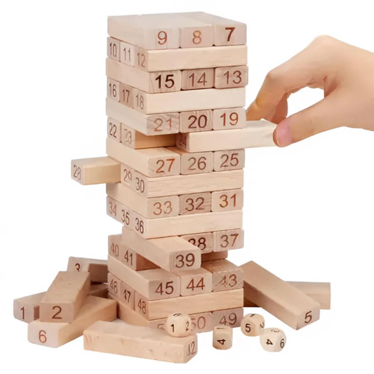 Jeu Jenga Numérique en Bois - لعبة جينغا الخشبية الرقمية