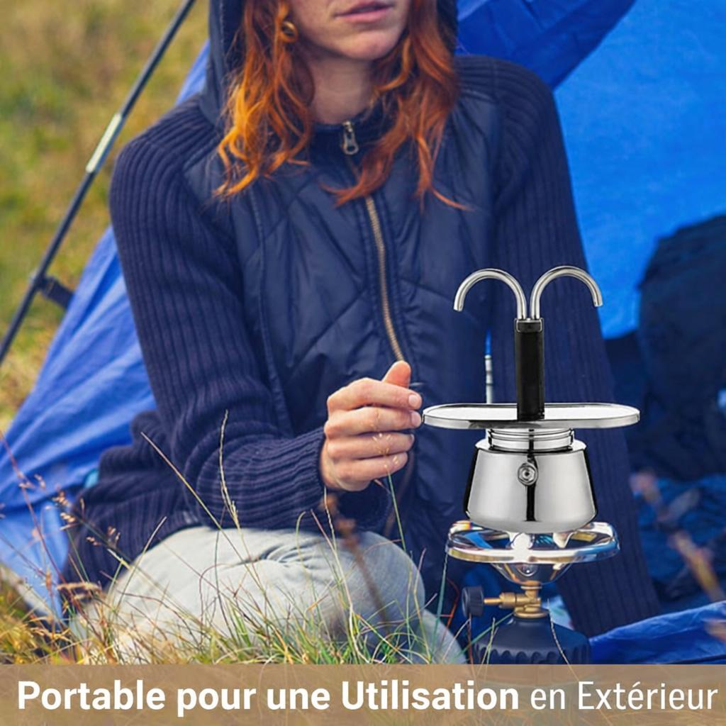 Cafetière en acier inoxydable - آلة تحضير القهوة من الستانلس ستيل