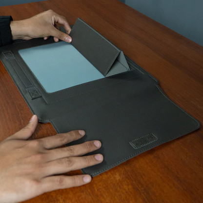 Support PC Portable - حامل لابتوب جلدي قابل للطي
