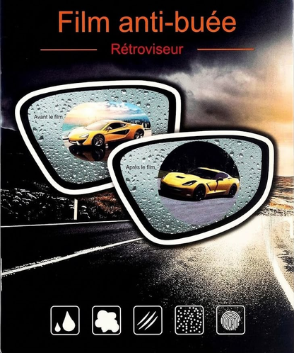 Anti-buée et anti-pluie pour rétroviseur ( 4pièces ) - ملصق مرايا السيارة المضاد للماء والضباب
