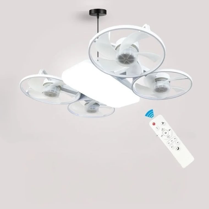 Ventilateur de plafond intelligent à 4 hélices - مروحة سقف رباعية ذكية