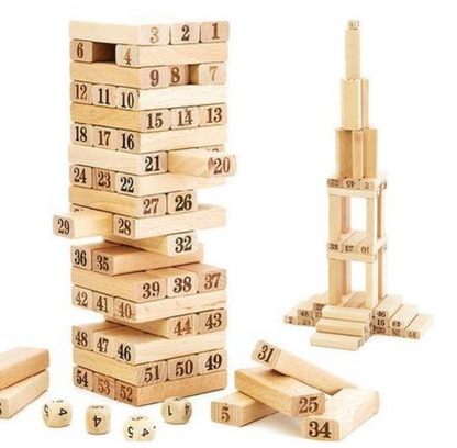 Jeu Jenga Numérique en Bois - لعبة جينغا الخشبية الرقمية