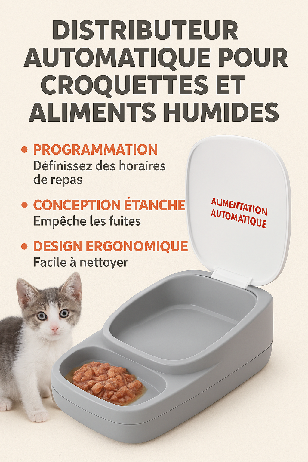 Distributeur Automatique de Nourriture - موزع طعام اوتوماتيكي للحيوانات