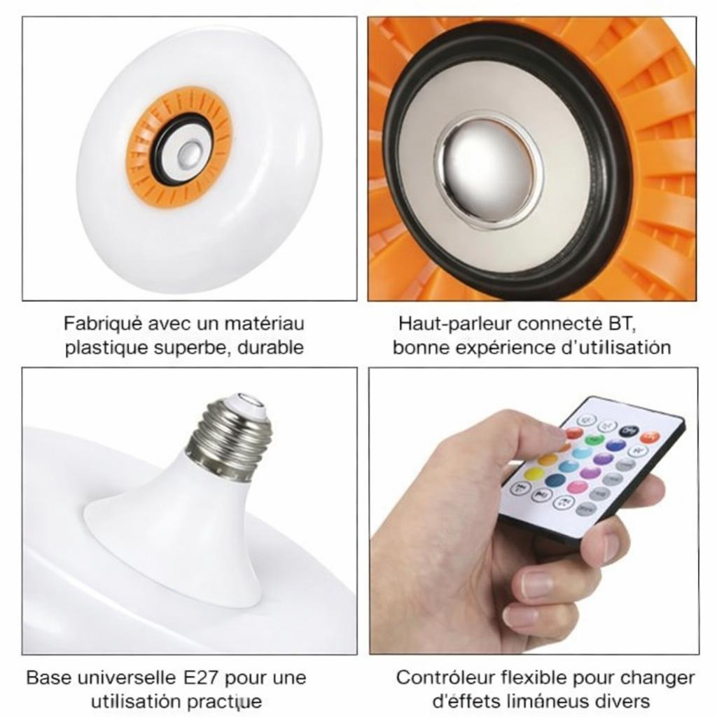 Lampe LED Musicale RGB avec Bluetooth