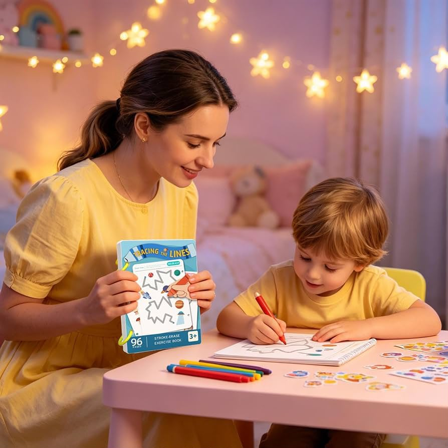 Cahier de traçage pour enfants - كتاب الخطوط للأطفال