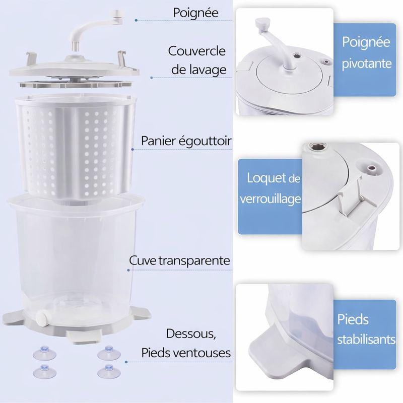 Mini Machine à Laver Manuelle - الغسالة اليدوية المحمولة