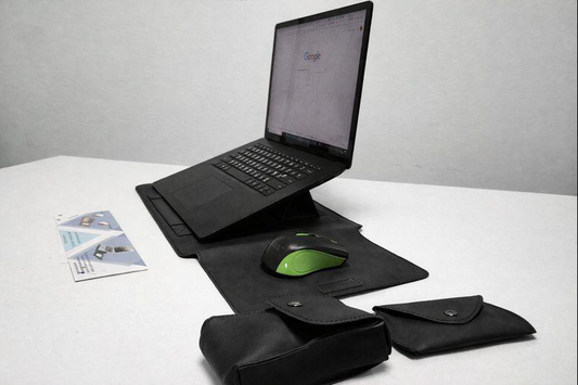 Support PC Portable - حامل لابتوب جلدي قابل للطي