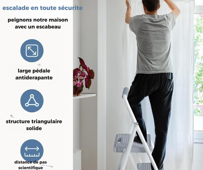 Escabeau pliable sécurisé -  سلم قابل للطي وآمن
