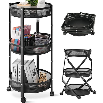 Chariot de rangement pliable - عربة تخزين متعددة الطبقات