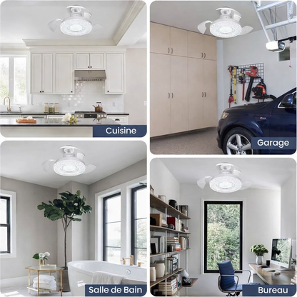 Ventilateur de plafond LED pliable -  مروحة سقف  قابلة للطي