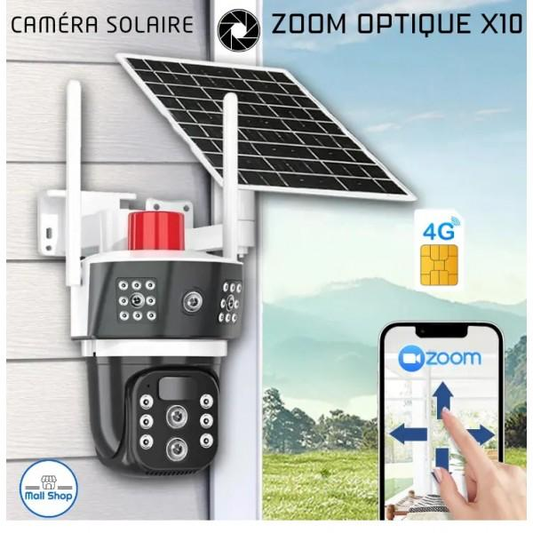 Caméra Solaire 4K Sans Fil pour Extérieur 4G/WIFI