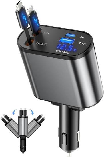Chargeur Voiture USB-C + USB-A شاحن السيارة